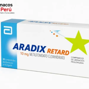 Aradix Retard 10 mg Metilfenidato Clorhidrato en Perú | Precio y disponibilidad | Fármacos del Perú