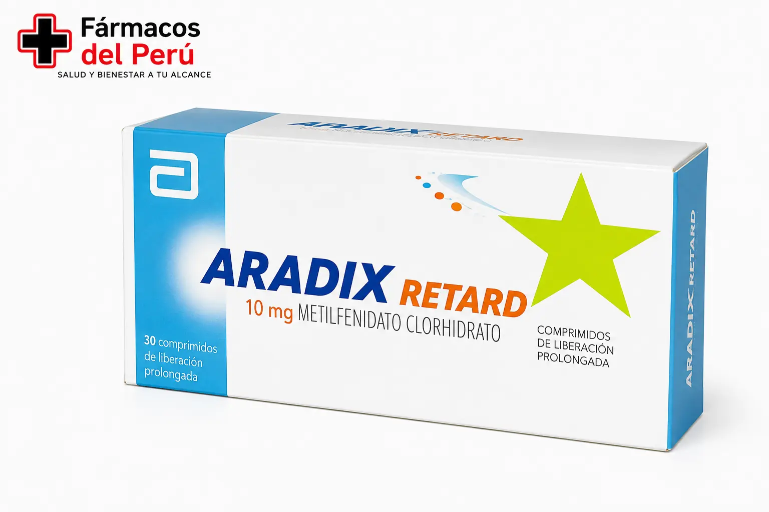 Aradix Retard 10 mg Metilfenidato Clorhidrato en Perú | Precio y disponibilidad | Fármacos del Perú