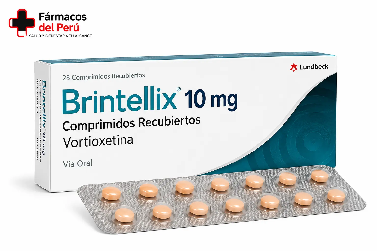 Brintellix 10 mg (Vortioxetina) en Perú – Presentación original del medicamento