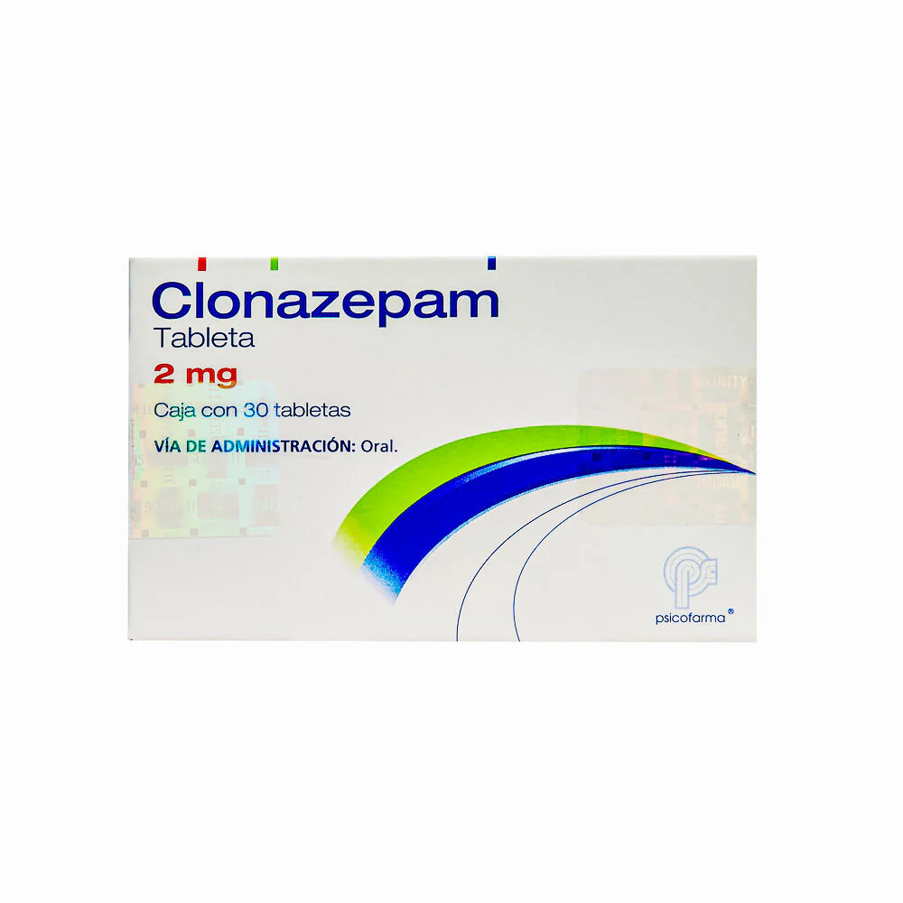 Clonazepam en Perú 2 mg caja de 30 tabletas original