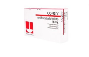 Consiv 36 mg metilfenidato clorhidrato comprimidos liberación prolongada vista lateral