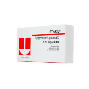 Istaril fentermina y topiramato 7.5 mg / 46 mg cápsulas liberación prolongada vista lateral