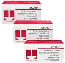 Istaril fentermina y topiramato diferentes dosis presentación comercial