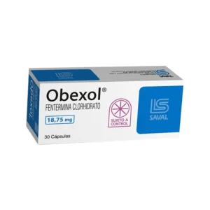 Obexol 37.5 mg clorhidrato de fentermina caja original Perú