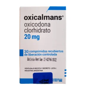 Oxicodona clorhidrato 20 mg comprimidos liberación prolongada