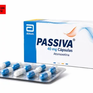 Passiva 40 mg cápsulas (Atomoxetina) en Perú | Caja original con logo de Fármacos del Perú