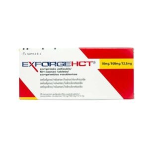 Presentación de Exforge HCT 10 mg/160 mg/12.5 mg