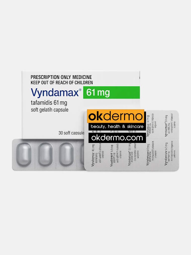 Vyndamax (Tafamidis) medicamento original para la miocardiopatía por amiloidosis por transtiretina (ATTR-CM) disponible en Perú.
