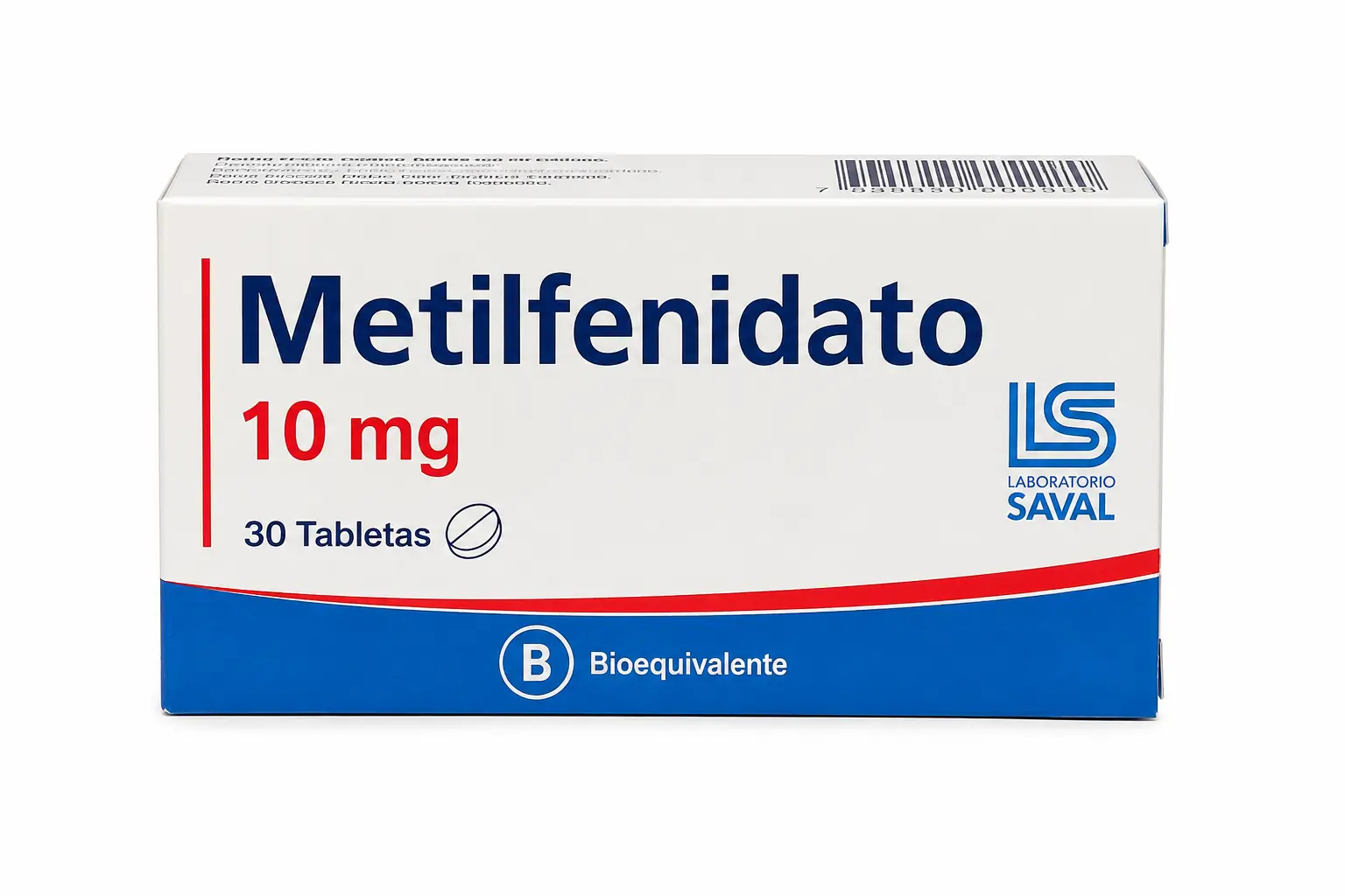 Caja de Metilfenidato 10 mg - Fármacos del Perú