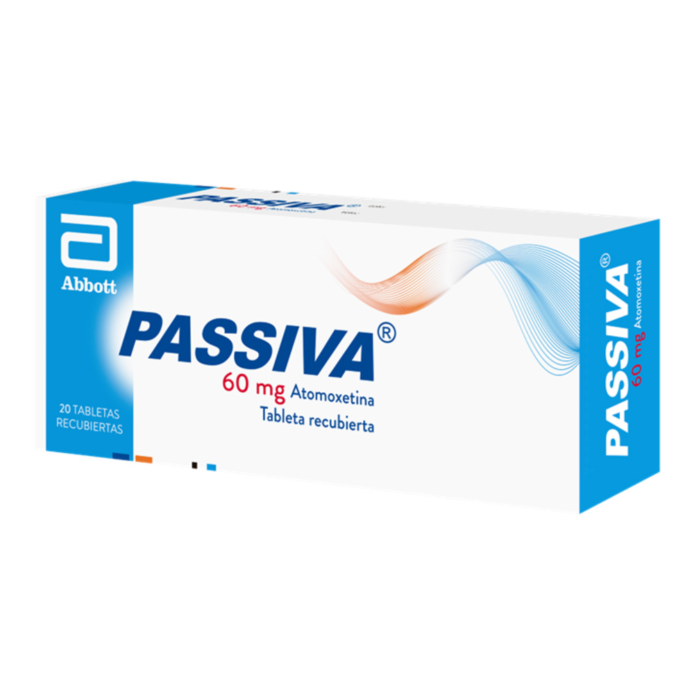 Caja de Passiva (Atomoxetina) comprimidos para el tratamiento del TDAH en Farmacos del Perú.