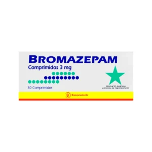 Caja de Bromazepam 3 mg - Ansiolítico para control de estrés y ansiedad - Fármacos del Perú