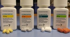 Envase del medicamento Concerta 36 mg metilfenidato para el tratamiento del TDAH en adultos y adolescentes