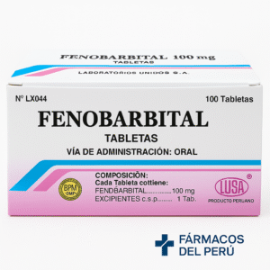 Fenobarbital 100 mg original – medicamento anticonvulsivo con envío a todo el Perú