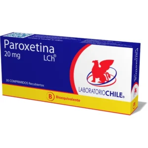 Caja de Paroxetina MK 20 mg comprimidos para el tratamiento de la ansiedad y el bienestar emocional en Perú.