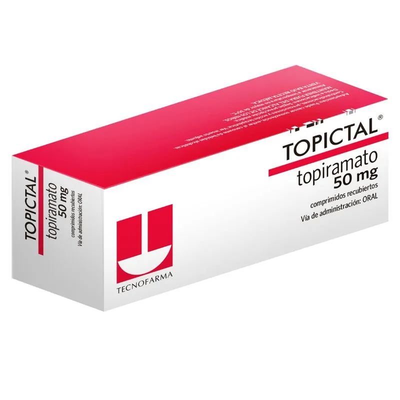 Caja de Topictal 100 mg (Topiramato) - Tratamiento para migraña y epilepsia - Fármacos del Perú
